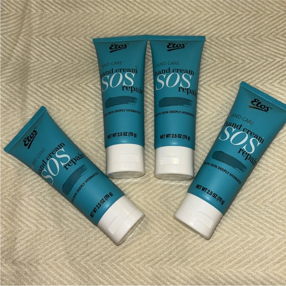 4 Tubes Etos Hand Care Hand Cream SOS Repair Keeps Skin Deep Hydrated RARE HTF